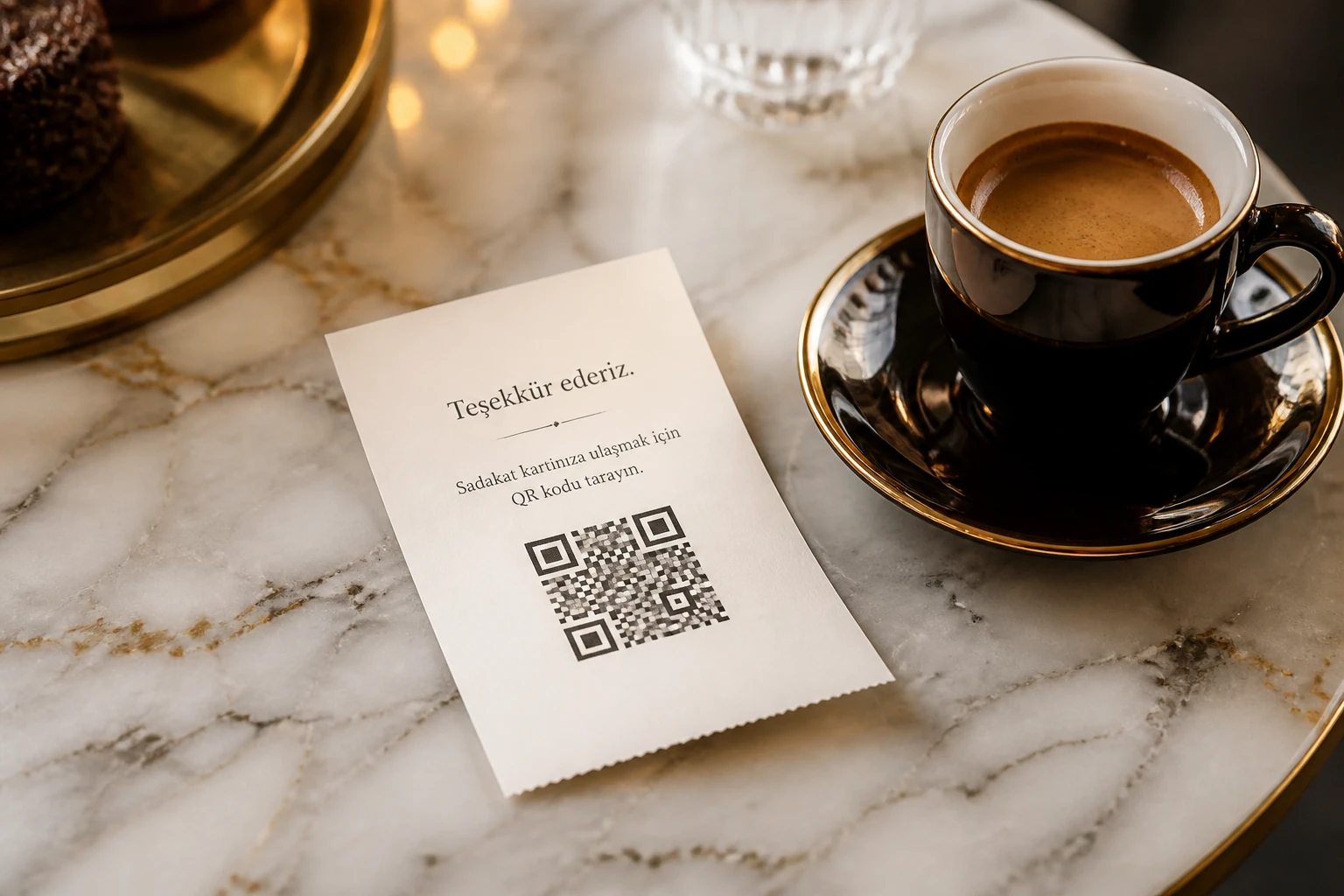 QR kodlu fiş ile sadakat kartına erişim